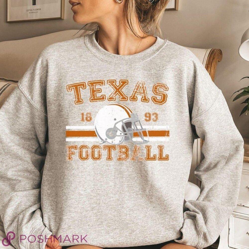 Distressed Texas Longhorns Football Sweatshirt Horns Football Teresafarnell55